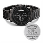 Engraved Watch for Dad – “Thank You for Being the Best Dad” – Custom Father's Day Gift from Kids, Birthday Keepsake, Appreciation Gift