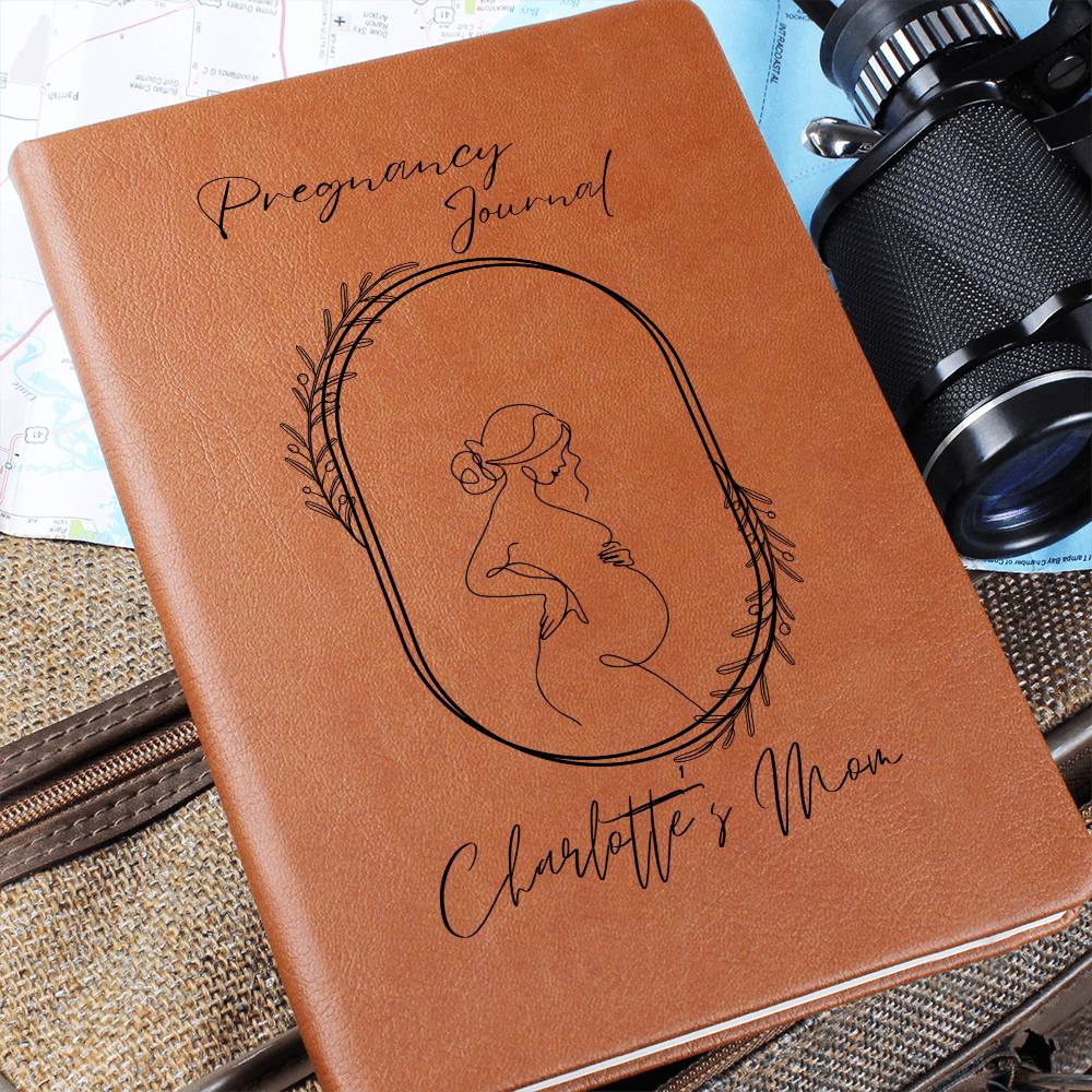 Leather Pregnancy Journal – Keepsake Memory Book for Mom-to-Be | Maternity Diary, Baby Bump Tracker, Gift for Expecting Moms