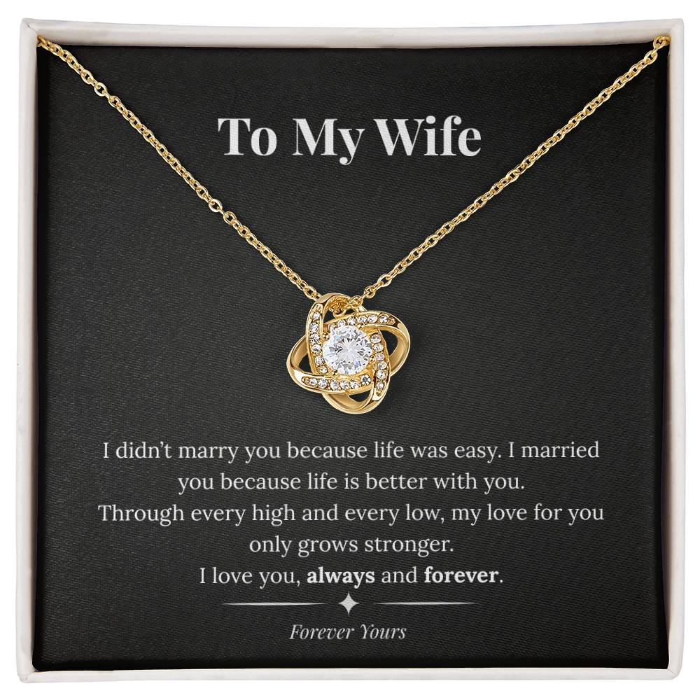 Love Knot Necklace – To My Wife | Forever Yours