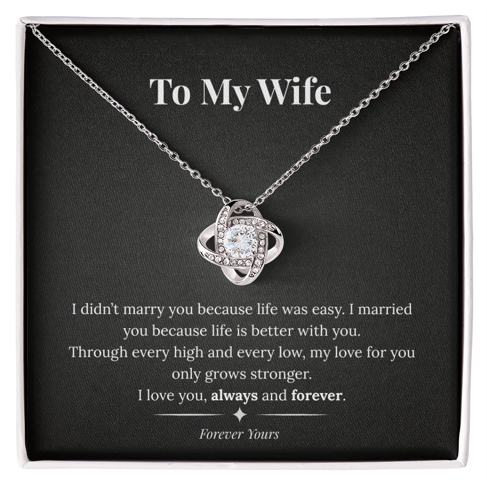 Love Knot Necklace – To My Wife | Forever Yours