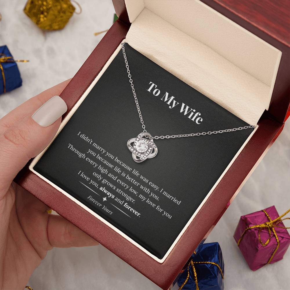 Love Knot Necklace – To My Wife | Forever Yours