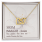 Interlocking Hearts Necklace | Mom Does the Work of Twenty | Mother's Day Jewelry | Gift from Daughter Son