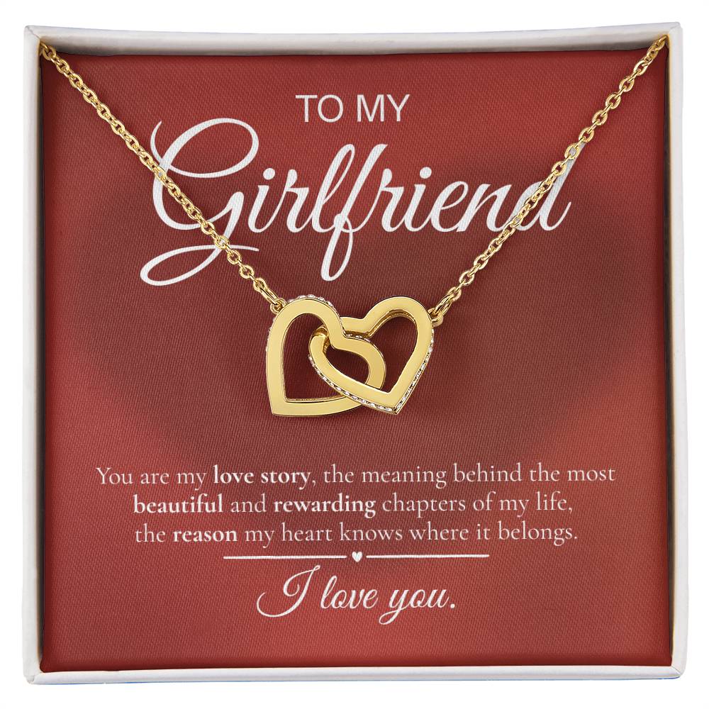 Interlocking Hearts Necklace – To My Girlfriend | Love Story