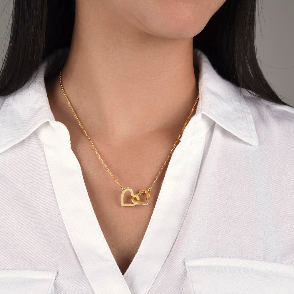 Interlocking Hearts Necklace | Always Be There for You | Mother's Day Gift | I Love You Mom Gift from Daughter Son