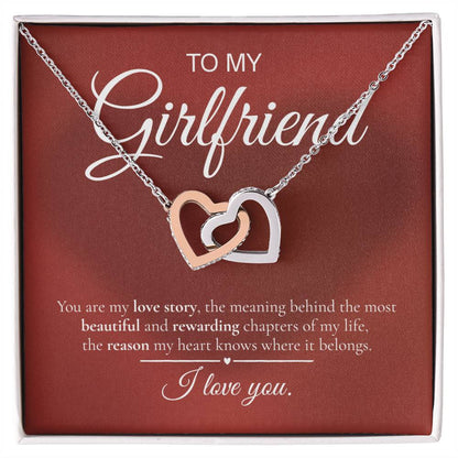 Interlocking Hearts Necklace – To My Girlfriend | Love Story