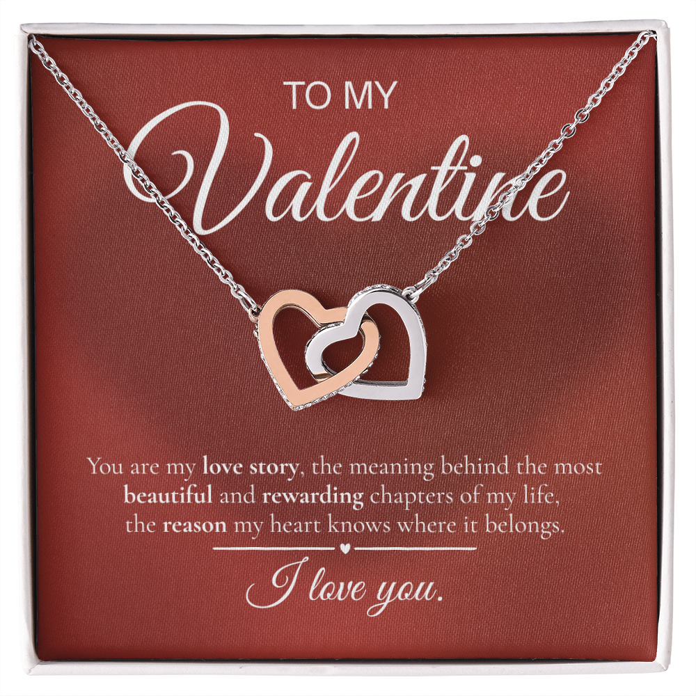 Interlocking Hearts Necklace – To My Valentine | Love Story