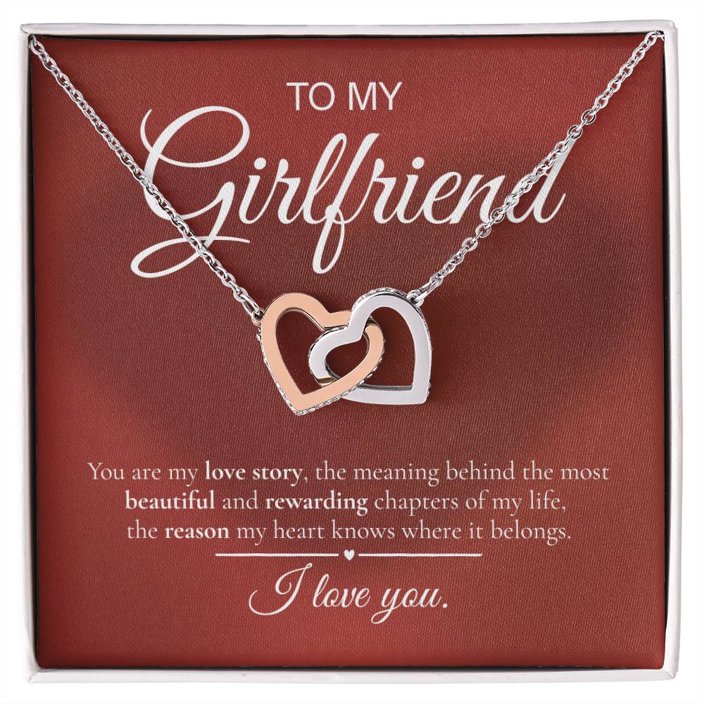 Interlocking Hearts Necklace – To My Girlfriend | Love Story