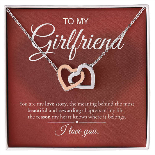 Interlocking Hearts Necklace – To My Girlfriend | Love Story