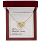 Interlocking Hearts Necklace | Mom Does the Work of Twenty | Mother's Day Jewelry | Gift from Daughter Son