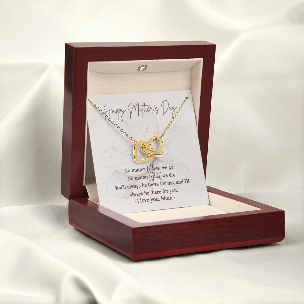 Interlocking Hearts Necklace | Always Be There for You | Mother's Day Gift | I Love You Mom Gift from Daughter Son