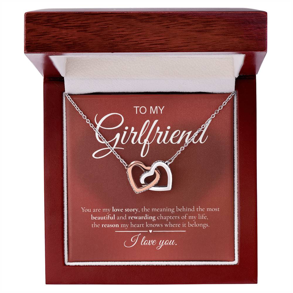 Interlocking Hearts Necklace – To My Girlfriend | Love Story