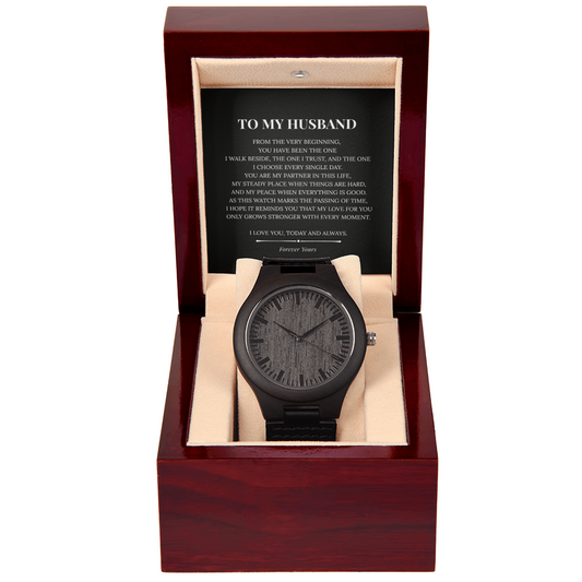 Men's Wooden Watch – To My Husband | Today and Always