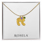 Engraved Baby Feet Necklace with Birthstone