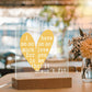 Romantic LED Acrylic Lamp – “So Much Love It Doesn’t Fit” Quote – Personalized Heart Light Gift for Anniversary, Partner, or Valentine