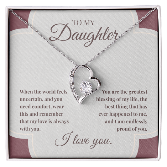 Forever Love Necklace | My Love Is Always With You | Meaningful Gift for Daughter