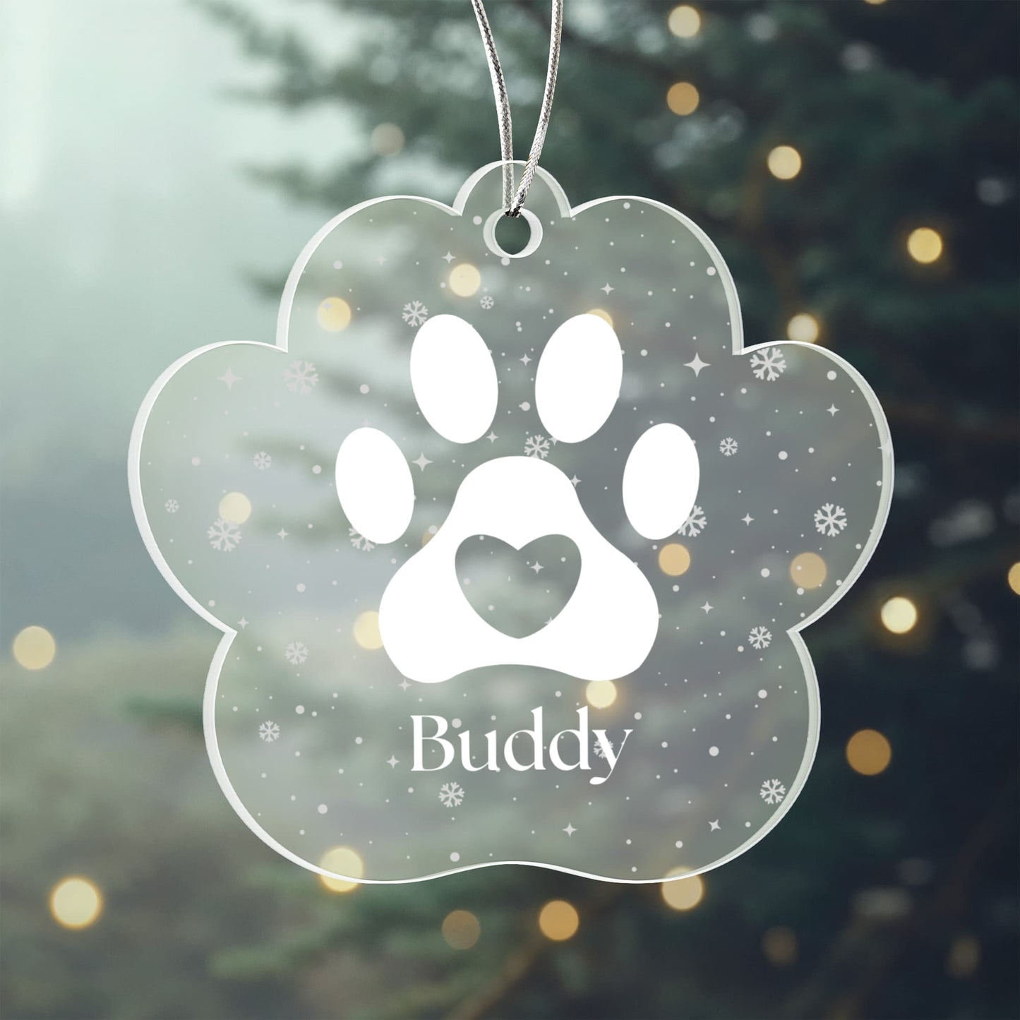 Acrylic Paw Ornament
