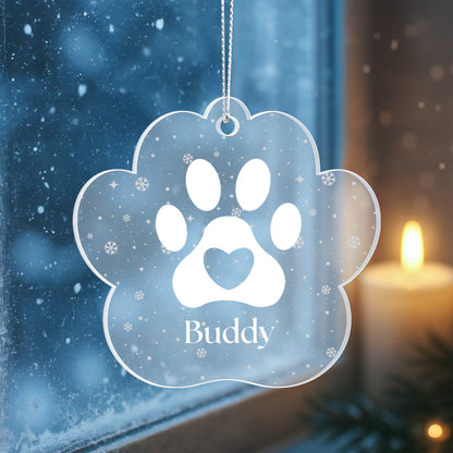 Acrylic Paw Ornament